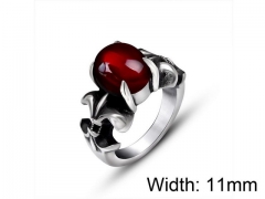 HY Wholesale Titanium Steel CZ/Stone Rings-HY0011R121