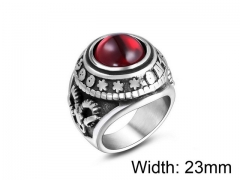 HY Wholesale Titanium Steel CZ/Stone Rings-HY0011R185