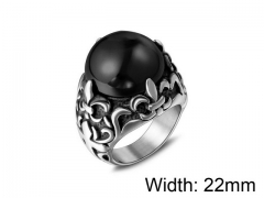 HY Wholesale Titanium Steel CZ/Stone Rings-HY0011R195