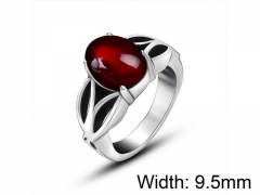 HY Wholesale Titanium Steel CZ/Stone Rings-HY0011R181