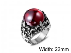 HY Wholesale Titanium Steel CZ/Stone Rings-HY0011R194