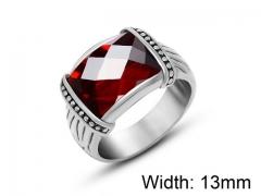 HY Wholesale Titanium Steel CZ/Stone Rings-HY0011R088