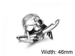 HY Wholesale Titanium Steel Popular Skull Rings-HY0011R037