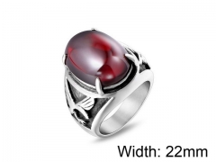 HY Wholesale Titanium Steel CZ/Stone Rings-HY0011R168