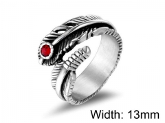 HY Wholesale Titanium Steel CZ/Stone Rings-HY0011R104