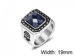 HY Wholesale Titanium Steel CZ/Stone Rings-HY0011R042