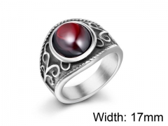 HY Wholesale Titanium Steel CZ/Stone Rings-HY0011R007