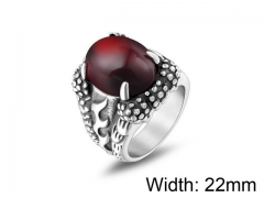 HY Wholesale Titanium Steel CZ/Stone Rings-HY0011R198