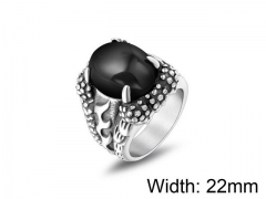 HY Wholesale Titanium Steel CZ/Stone Rings-HY0011R199