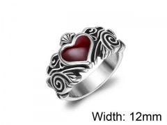 HY Wholesale Titanium Steel CZ/Stone Rings-HY0011R060