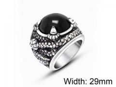 HY Wholesale Titanium Steel CZ/Stone Rings-HY0011R192