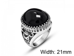 HY Wholesale Titanium Steel CZ/Stone Rings-HY0011R106