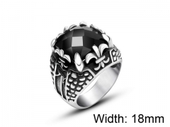 HY Wholesale Titanium Steel CZ/Stone Rings-HY0011R172