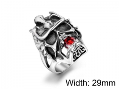 HY Wholesale Titanium Steel Popular Skull Rings-HY0011R205