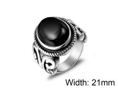 HY Wholesale Titanium Steel CZ/Stone Rings-HY0011R197