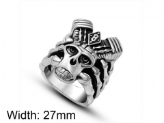 HY Wholesale Titanium Steel Popular Skull Rings-HY0011R150