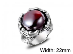 HY Wholesale Titanium Steel CZ/Stone Rings-HY0011R117