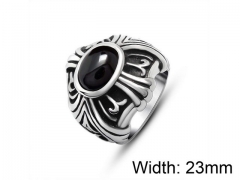 HY Wholesale Titanium Steel CZ/Stone Rings-HY0011R188