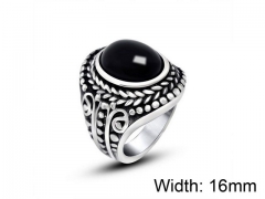 HY Wholesale Titanium Steel CZ/Stone Rings-HY0011R126