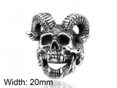 HY Wholesale Titanium Steel Popular Skull Rings-HY0012R013