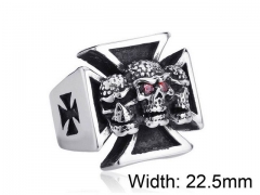 HY Wholesale Titanium Steel Popular Skull Rings-HY0012R031