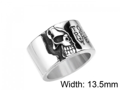 HY Wholesale Titanium Steel Popular Skull Rings-HY0012R016