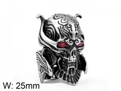 HY Wholesale Titanium Steel Popular Skull Rings-HY0012R009