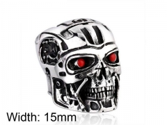 HY Wholesale Titanium Steel Popular Skull Rings-HY0012R057