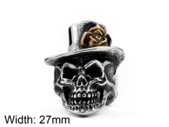 HY Wholesale Titanium Steel Popular Skull Rings-HY0012R001