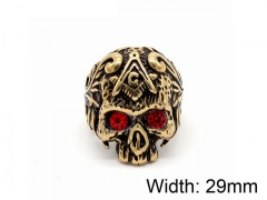 HY Wholesale Titanium Steel Popular Skull Rings-HY0013R155