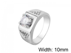 HY Wholesale Titanium Steel CZ/Stone Rings-HY0013R086