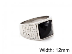 HY Wholesale Titanium Steel CZ/Stone Rings-HY0013R199