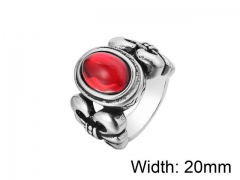 HY Wholesale Titanium Steel CZ/Stone Rings-HY0013R285