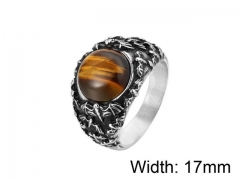 HY Wholesale Titanium Steel CZ/Stone Rings-HY0013R260