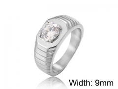 HY Wholesale Titanium Steel CZ/Stone Rings-HY0013R075