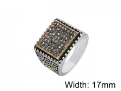 HY Wholesale Titanium Steel CZ/Stone Rings-HY0013R116