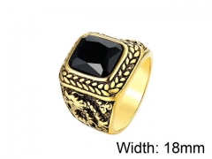 HY Wholesale Titanium Steel CZ/Stone Rings-HY0013R235