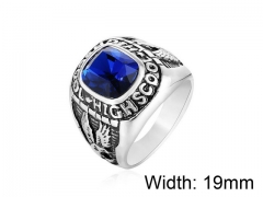 HY Wholesale Titanium Steel CZ/Stone Rings-HY0013R232