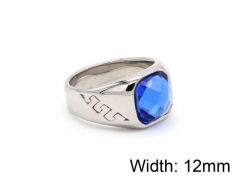 HY Wholesale Titanium Steel CZ/Stone Rings-HY0013R256