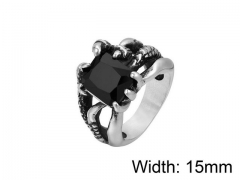 HY Wholesale Titanium Steel CZ/Stone Rings-HY0013R284