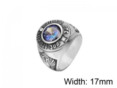 HY Wholesale Titanium Steel CZ/Stone Rings-HY0013R238