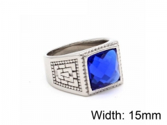 HY Wholesale Titanium Steel CZ/Stone Rings-HY0013R248