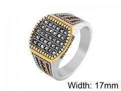 HY Wholesale Titanium Steel CZ/Stone Rings-HY0013R026