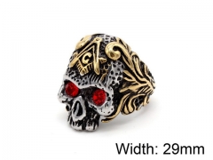 HY Wholesale Titanium Steel Popular Skull Rings-HY0013R154