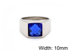 HY Wholesale Titanium Steel CZ/Stone Rings-HY0013R166