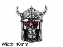 HY Wholesale Titanium Steel Popular Skull Rings-HY0013R055