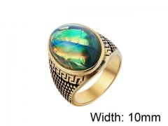 HY Wholesale Titanium Steel CZ/Stone Rings-HY0013R278