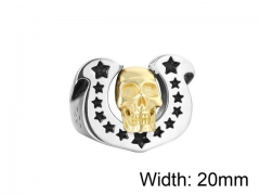 HY Wholesale Titanium Steel Popular Skull Rings-HY0013R272