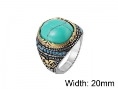 HY Wholesale Titanium Steel CZ/Stone Rings-HY0013R093