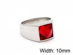 HY Wholesale Titanium Steel CZ/Stone Rings-HY0013R167